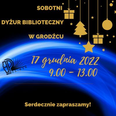 Sobotni dyżur w bibliotece w Grodźcu